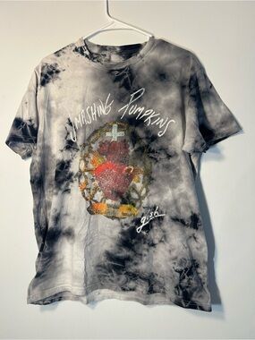 Smashing Pumpkins - Gish Black & White Tie-Dye Graphic Tee